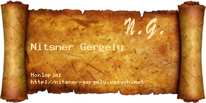 Nitsner Gergely névjegykártya